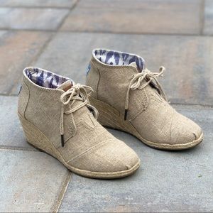 Toms Natural Burlap Dessert Wedge